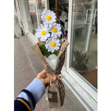 İzmit Çınar Kadın Kooperatifi Örgü 4'lü Papatya Buketi,papatya Çiçeği,örgü Çiçek Buketi,anneye,sevgiliye,öğretmene Hediye