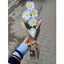 İzmit Çınar Kadın Kooperatifi Örgü 4'lü Papatya Buketi,papatya Çiçeği,örgü Çiçek Buketi,anneye,sevgiliye,öğretmene Hediye