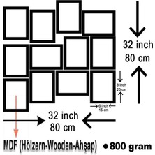 Lankas Ironman 12 Parça Ahşap Mdf Tablo