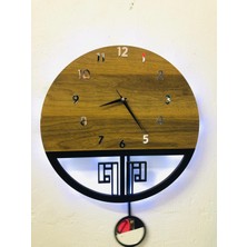 STE Desing Dmr Ahşap Duvar Saati, Ahşap Duvar Saati, Duvar Saati, Sessiz Duvar Saati, Wooden Wall Clock