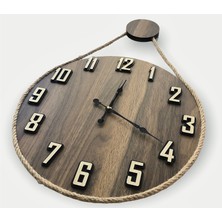 STE Desing Halatlı Dekoratif Ahşap,saat, Duvar Saat,duvar Saati,ahşap Saat,saat,wall Clock