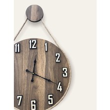 STE Desing Halatlı Dekoratif Ahşap,saat, Duvar Saat,duvar Saati,ahşap Saat,saat,wall Clock