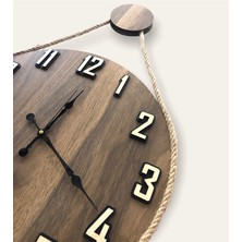 STE Desing Halatlı Dekoratif Ahşap,saat, Duvar Saat,duvar Saati,ahşap Saat,saat,wall Clock