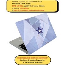 McStorey Macbook Air M1 Kılıf Kaplama Sticker Laptop Koruyucu A2337 ile Uyumlu Marble14