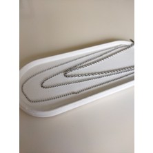 Stainless Steel Dorika Burgu ve Örgü Zincir 3lü Silver Kolye