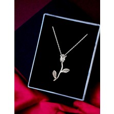 Alâ Silver Jewellery Gül Işlemeli Özel Tasarım 925 Ayar Gümüş Kolye