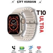 Wearfit Pro T10 Ultra 2 Watch 8 Akıllı Saat 2.19INÇ Full Ekran Çift Kordon Tüm Modellerle Uyumlu 2024