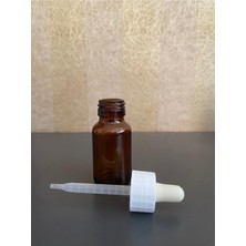 Ziylan 20 cc Cam Kahverengi Şişe Plastik Damlalıklı 12 Adet