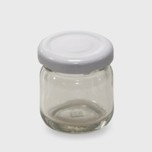 Ziylan 40 cc. Mini Kavanoz - Cam Kavanoz - Beyaz Kapaklı - 24 Lü Paket