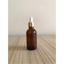 Ziylan 20 cc Ecza Şişesi Kahverengi Şişe Cam Şişe Cam Damlalıklı Şişe Sarı Kapak Beyaz Emzik 50 Adet