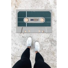 Tecnoo Dijital Baskı Renkli Kaset Desen Kapı Önü Paspası K-1009