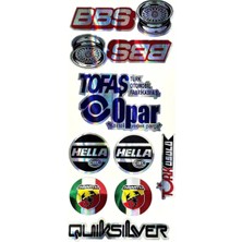 Arabul Tofaş - Bbs - Opar - Hella - Abarth Çoklu Sticker Hologram Özel Üretim