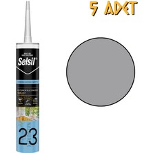 Selsil Yağmura Dayanıklı Silikonize Mastik Gri 485 Gr. - 5 Adet
