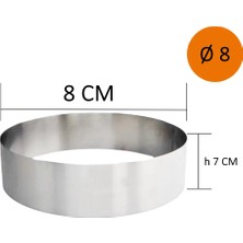 Beysa Pasta Çemberi Pandispanya Yuvarlak 8 cm H7