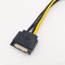 Pabiflo Btc Madenci Madenciliği Için Sata 15PIN - 8pin(6+2) Güç Adaptörü Kablosu 20CM (Yurt Dışından)