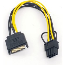 Pabiflo Btc Madenci Madenciliği Için Sata 15PIN - 8pin(6+2) Güç Adaptörü Kablosu 20CM (Yurt Dışından)