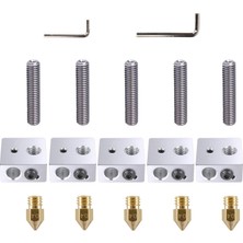 Pabiflo 5 Adet Exuder Boğaz Tüpü ve 5 Adet Exuder Nozulu ve 5 Adet Hotend (Yurt Dışından)