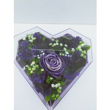 Ddtrend Yapay Çiçek Dahil Kalpli Mika Hediye Kutusu , Sevgililer Günü Hediyelik Kutu