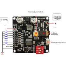 Pabiflo 12V/24V Ses Çalma Modülü Seri Bağlantı Noktası Konsol Çalma 10W/20W (Yurt Dışından)