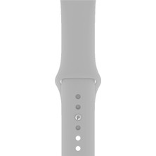 HappyCase Apple Watch Seri 1/2/3/4/5/6/7/8/se/ultra 38MM 40MM 41MM Kordon Kayış Bileklik Klasik Silikon Açık Gri
