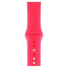 HappyCase Apple Watch Seri 1/2/3/4/5/6/7/8/se/ultra 38MM 40MM 41MM Kordon Kayış Bileklik Klasik Silikon Barbie Pink