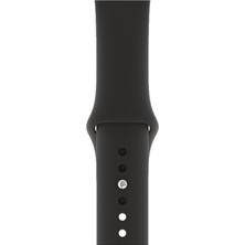 HappyCase Apple Watch Seri 1/2/3/4/5/6/7/8/se/ultra 38MM 40MM 41MM Kordon Kayış Bileklik Klasik Silikon Siyah