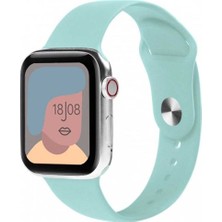 HappyCase Apple Watch Seri 1/2/3/4/5/6/7/8/se/ultra 38MM 40MM 41MM Kordon Kayış Bileklik Klasik Silikon Su Yeşili