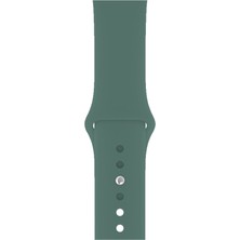 HappyCase Apple Watch Seri 1/2/3/4/5/6/7/8/se/ultra 38MM 40MM 41MM Kordon Kayış Bileklik Klasik Silikon Pine Green