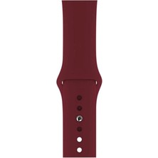 HappyCase Apple Watch Seri 1/2/3/4/5/6/7/8/se/ultra 42MM 44MM 45MM 49MM Kordon Kayış Bileklik Klasik Silikon Bordo