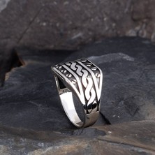 Takı925 925 Ayar Gümüş Örgü Model Erkek Yüzük