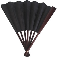 Passing Erkekler Için Katlanır Boş El Yelpazesi Kaligrafi Yazma Dans Fanı 33CM - Siyah (Yurt Dışından)