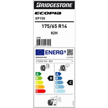 Bridgestone 175/65 R14 82H Ep150 Oto Yaz Lastiği (Üretim Yılı: 2024)