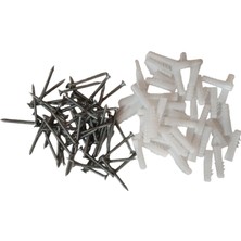 Meridyen Sunta Vidası 4.0X60 50 Adet+ 8mm Plastik Dübel 50 Adet
