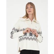 Pierre Cardin Kadın Ekru Comfort Fit Kazak 50280731-VR019