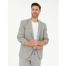 Pierre Cardin Erkek Açık Yeşil Ex. Slim Fit Keten Karışımlı Ceket 50284935-VR092