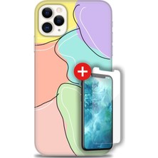 iPhone 11 Pro Max Kılıf Hd Baskılı Kılıf + 5d Davin Kırılmaz Ekran Koruyucu - D (56)