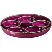 Madame Coco Rosalie 6 Parça Tabak Seti - Bordo