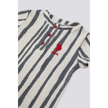 U.S. Polo Assn. Lisanslı Button Krem Erkek Bebek Takımı