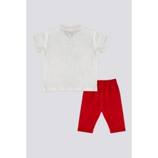 U.S. Polo Assn. Lisanslı Rectangle Krem Erkek Bebek Takımı