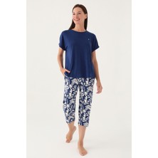 Pierre Cardin Emblem Lacivert Kadın Kapri Takım