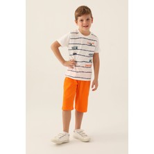 Rolypoly Erkek Çocuk Beyaz Kapri Takım