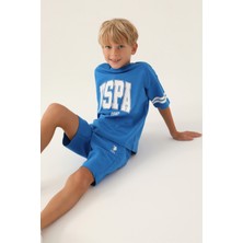 U.S. Polo Assn. Lisanslı Sim Cobalt Erkek Çocuk Bermuda Takım