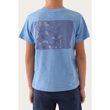 U.S. Polo Assn. Lisanslı Printed Indigo Erkek Çocuk Bermuda Takım