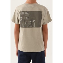 U.S. Polo Assn. Lisanslı Printed Açık Haki Erkek Çocuk Bermuda Takım