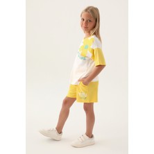 Rolypoly Kız Çocuk Sarı Şort Takım