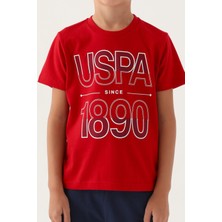 U.S. Polo Assn. Lisanslı Compartmented Kırmızı Erkek Çocuk Bermuda Takım