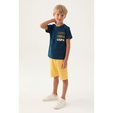 U.S. Polo Assn. Lisanslı Polo Lacivert Erkek Çocuk Bermuda Takım