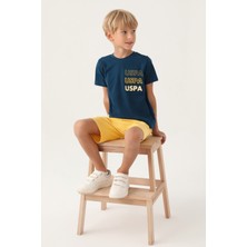 U.S. Polo Assn. Lisanslı Polo Lacivert Erkek Çocuk Bermuda Takım