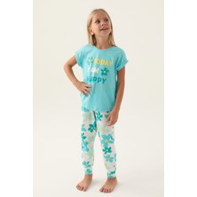 Rolypoly Kız Çocuk Mavi Pijama Takımı