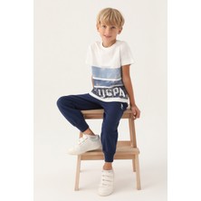 U.S. Polo Assn.  Lisanslı Trilinear Krem Erkek Çocuk Pijama Takımı